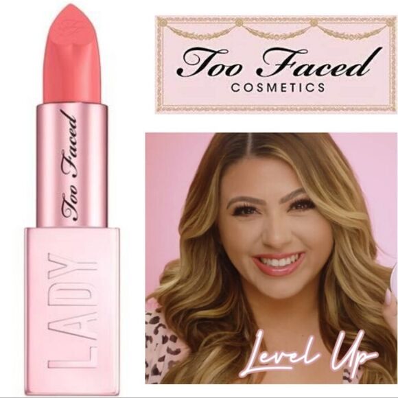 Too Faced Lady Bold Diffused Matte Lipstick in Level Up (Cool Blue Tone Pink) - Picture 10 of 15
